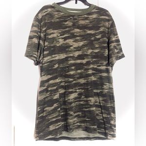 Casual Muted Green Camo Shirt